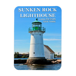 Faro de Rock Sunken, imán flexi de Nueva York