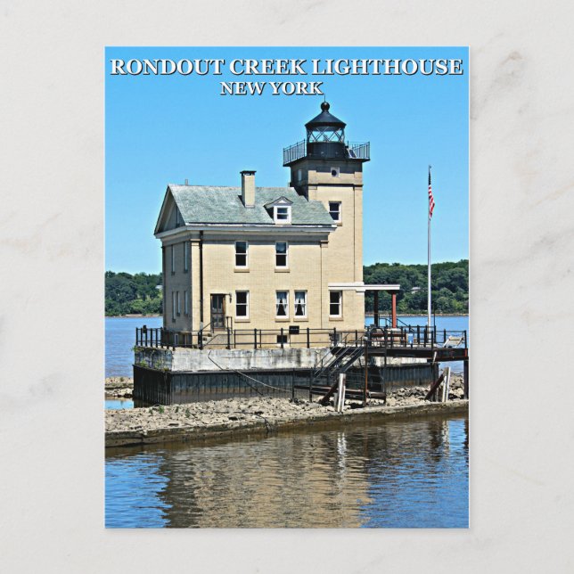 Faro de Rondout Creek, Nueva York Tarjeta Postal (Anverso)