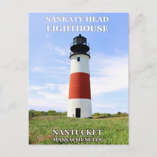 Faro de Sankaty Head, Tarjeta postal de Nantucket  (Anverso)