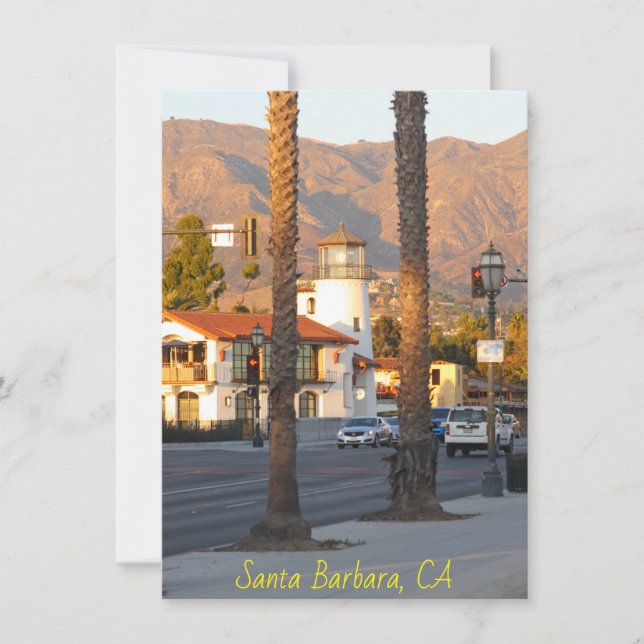 Faro de Santa Bárbara, tarjeta de California (Anverso)