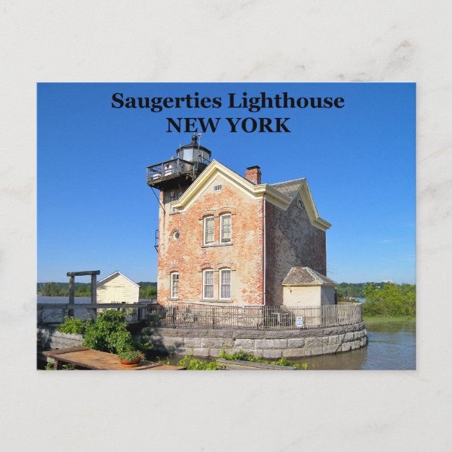 Faro de Saugerties, postal de Nueva York (Anverso)