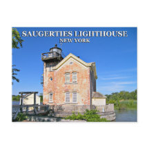 Faro de Saugerties, postal de Nueva York