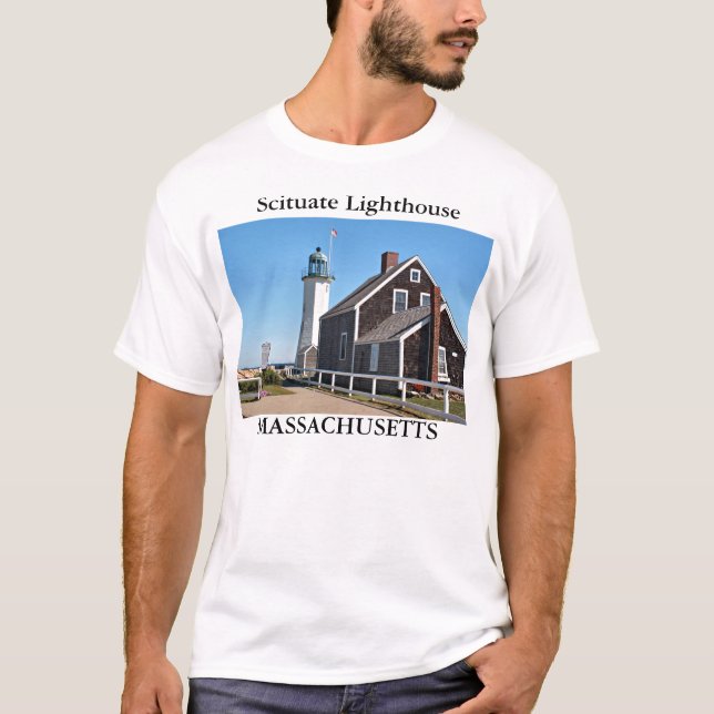 Faro de Scituate, camiseta de Massachusetts (Anverso)