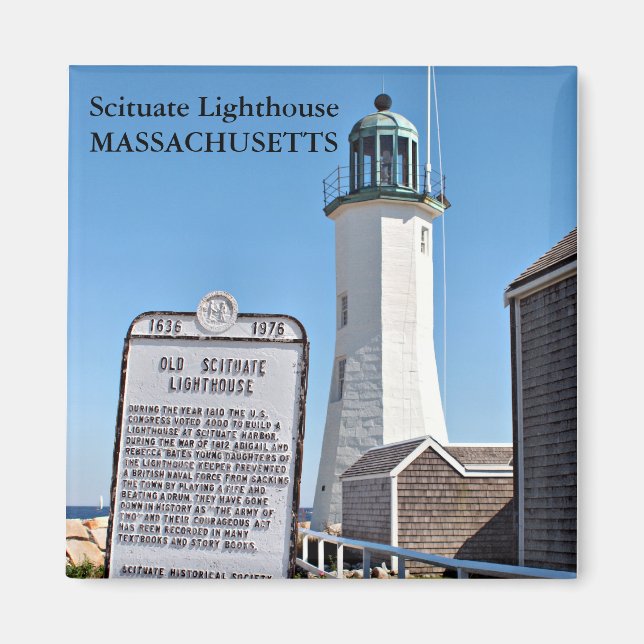 Faro de Scituate, imán de Massachusetts (Frente)