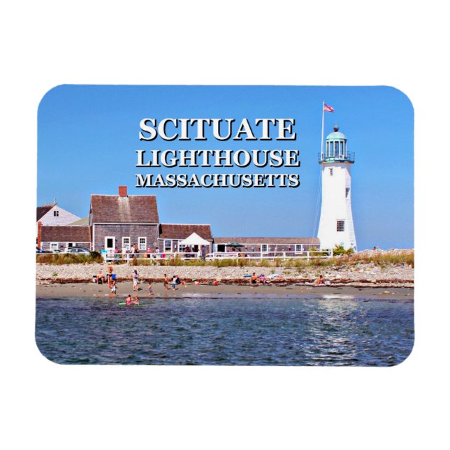 Faro de Scituate, imán de Massachusetts (Horizontal)
