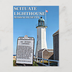 Faro de Scituate, postal de Massachusetts