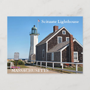Faro de Scituate, postal de Massachusetts