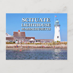 Faro de Scituate, postal de Massachusetts