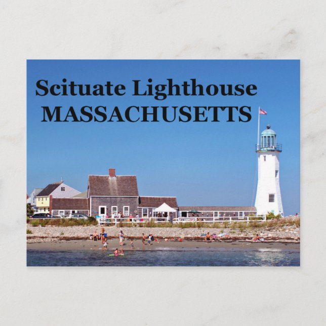 Faro de Scituate, postal de Massachusetts (Anverso)