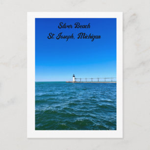 Faro de Silver Beach St. Joseph, MI Tarjeta Postal