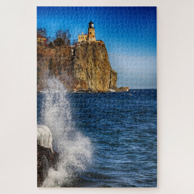 Faro de Split Rock Minnesota Rompecabezas (Vertical)