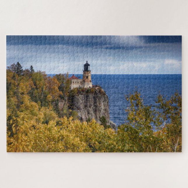 Faro de Split Rock Minnesota Rompecabezas (Horizontal)