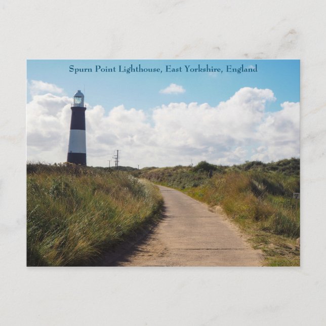 Faro de Spurn Point, Yorkshire, postal (Anverso)