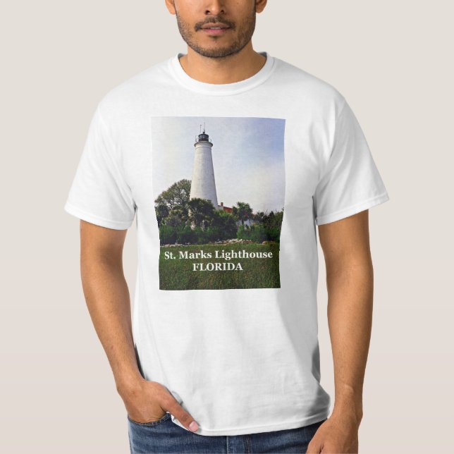 Faro de St. Marks, camiseta de Florida (Anverso)
