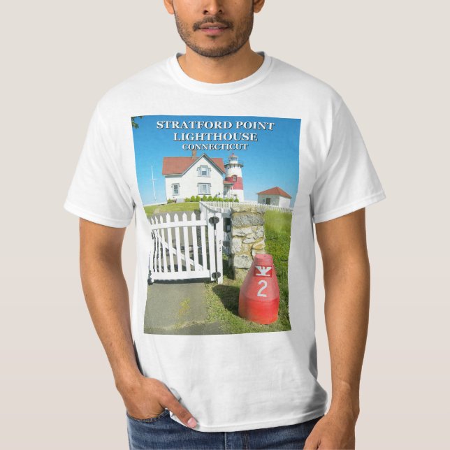 Faro de Stratford Point, camiseta de Connecticut (Anverso)