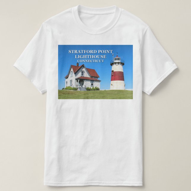 Faro de Stratford Point, camiseta de Connecticut (Diseño del anverso)