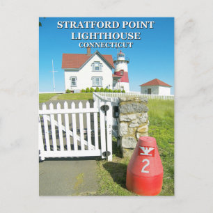 Faro de Stratford Point, postal de Connecticut