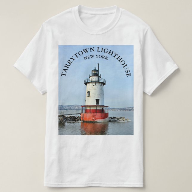 Faro de Tarrytown, camiseta de Nueva York (Diseño del anverso)