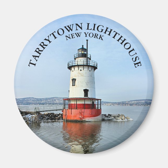Faro de Tarrytown, imán redondo de Nueva York (Frente)