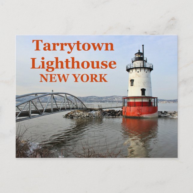 Faro de Tarrytown, postal de Nueva York (Anverso)