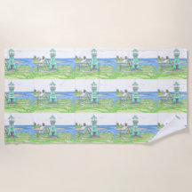 Faro de verano 3; toalla de playa