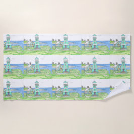 Faro de verano 3; toalla de playa