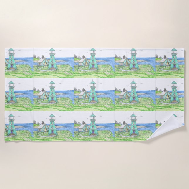 Faro de verano 3; toalla de playa (Anverso)