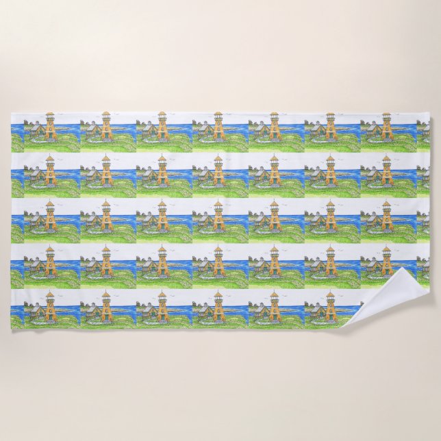 Faro de verano 4; toalla de playa (Anverso)