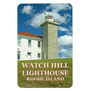 Faro de Watch Hill, imán fotográfico de Rhode Is