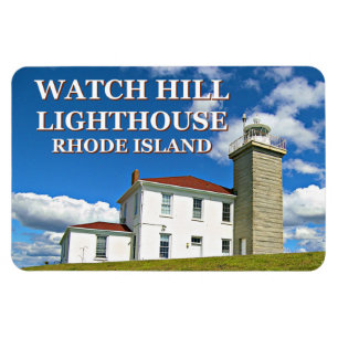Faro de Watch Hill, imán fotográfico de Rhode Isla