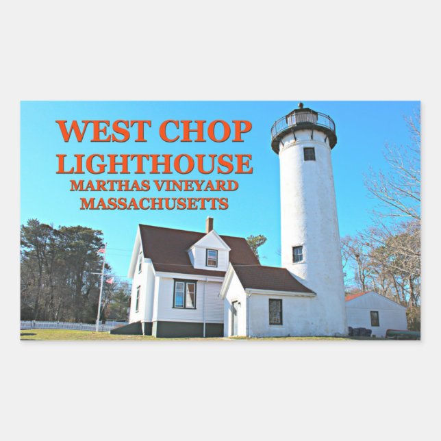 Faro de West Chop, Pegatinas de Marthas Vineyard M (Anverso)