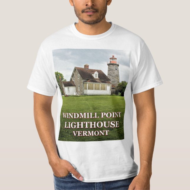 Faro de Windmill Point, camiseta de Vermont (Anverso)