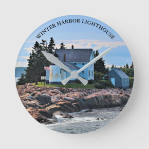 Faro de Winter Harbor, reloj de pared Maine