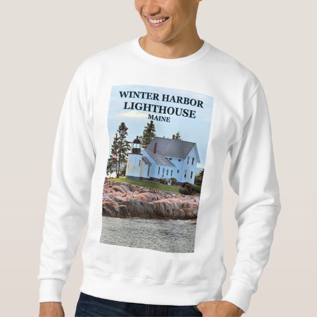 Faro de Winter Harbour, sudadera Maine (Anverso)
