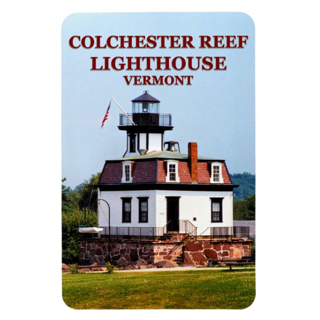 Faro del Arrecife de Colchester, imán Vermont Flex (Vertical)