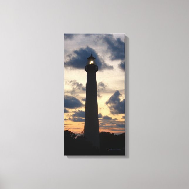 Faro del Cabo de Mayo en el lienzo Sunset (Anverso)