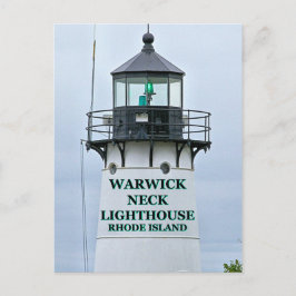 Faro del cuello de bruwick, postal de Rhode Island