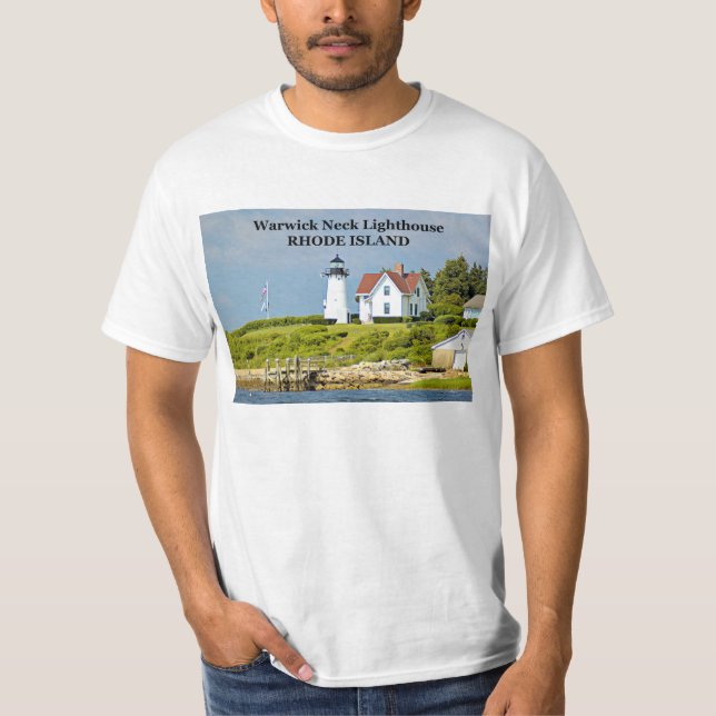 Faro del Cuello de Warwick, camiseta de Rhode Isla (Anverso)