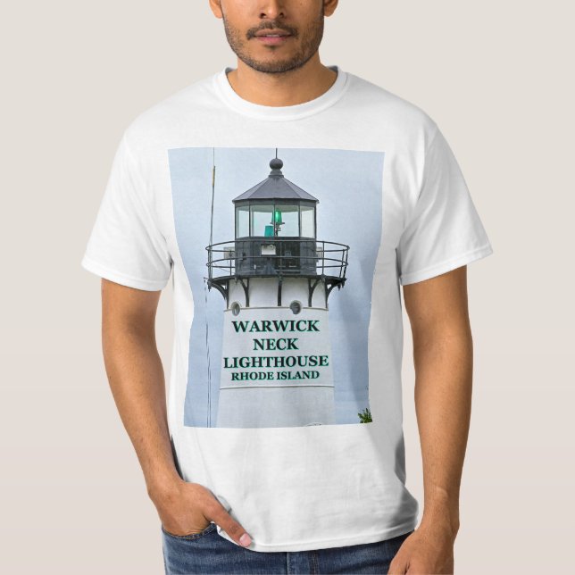 Faro del Cuello de Warwick, camiseta de Rhode Isla (Anverso)