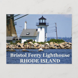 Faro del ferry de Bristol, postal de Rhode Island