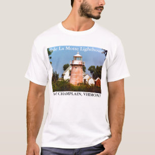 Faro del La Motte de la isla, camiseta de Vermont