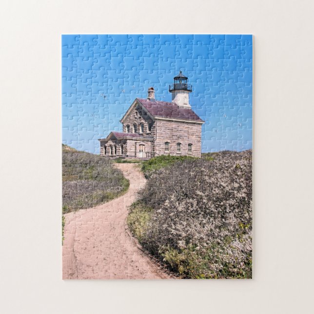 Faro del norte, rompecabezas del Block Island RI (Vertical)