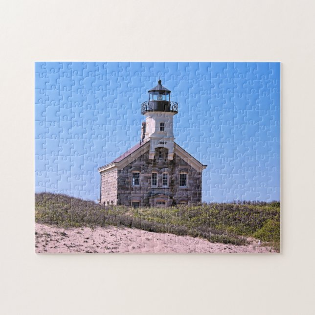 Faro del norte, rompecabezas del Block Island RI (Horizontal)
