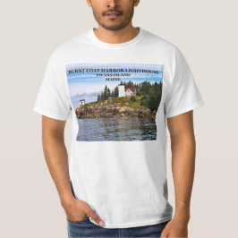 Faro del puerto de la cubierta quemada, camiseta d