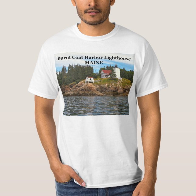 Faro del puerto de la cubierta quemada, camiseta d (Anverso)