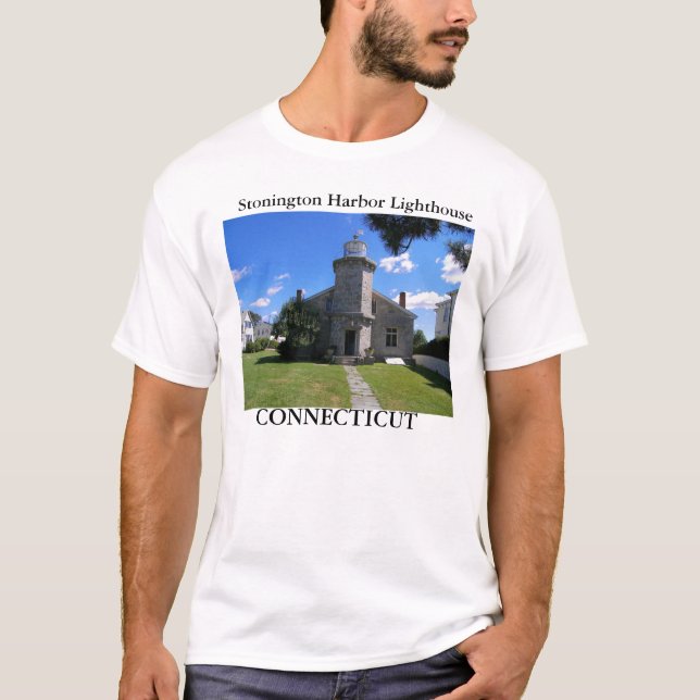 Faro del puerto de Stonington, camiseta de Connect (Anverso)