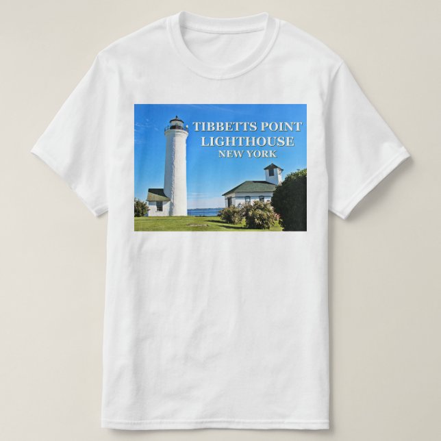 Faro del punto de Tibbetts, camiseta de Nueva York (Diseño del anverso)
