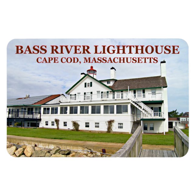 Faro del río Bass, imán Flexi de Massachusetts (Horizontal)