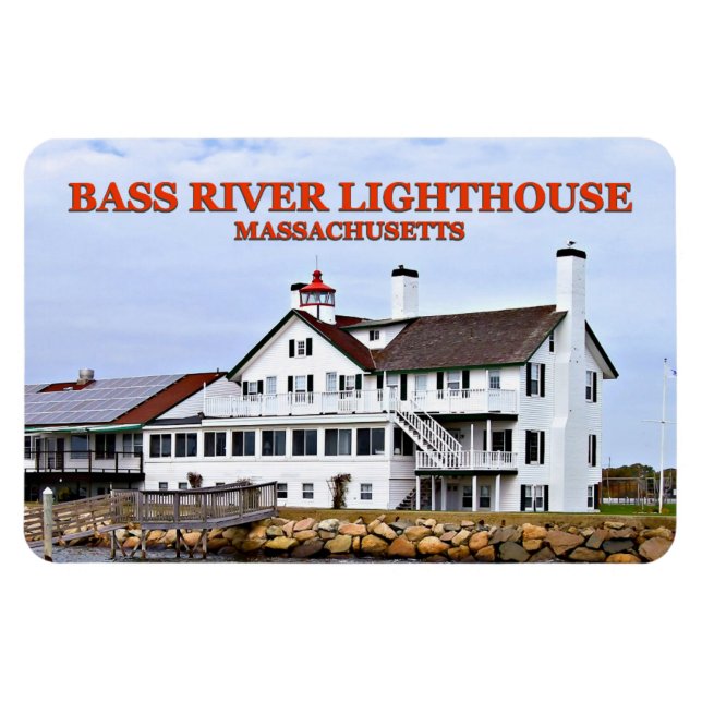 Faro del río Bass, imán Flexi de Massachusetts (Horizontal)