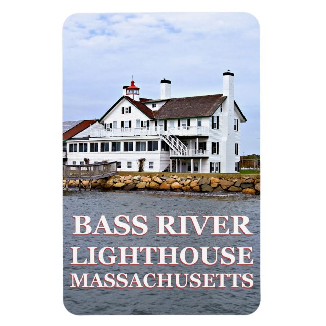 Faro del río Bass, imán Flexi de Massachusetts (Vertical)